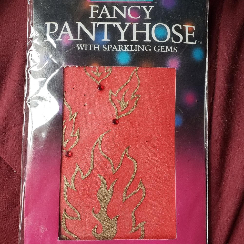 Fancy pantyhose "devilish flames"